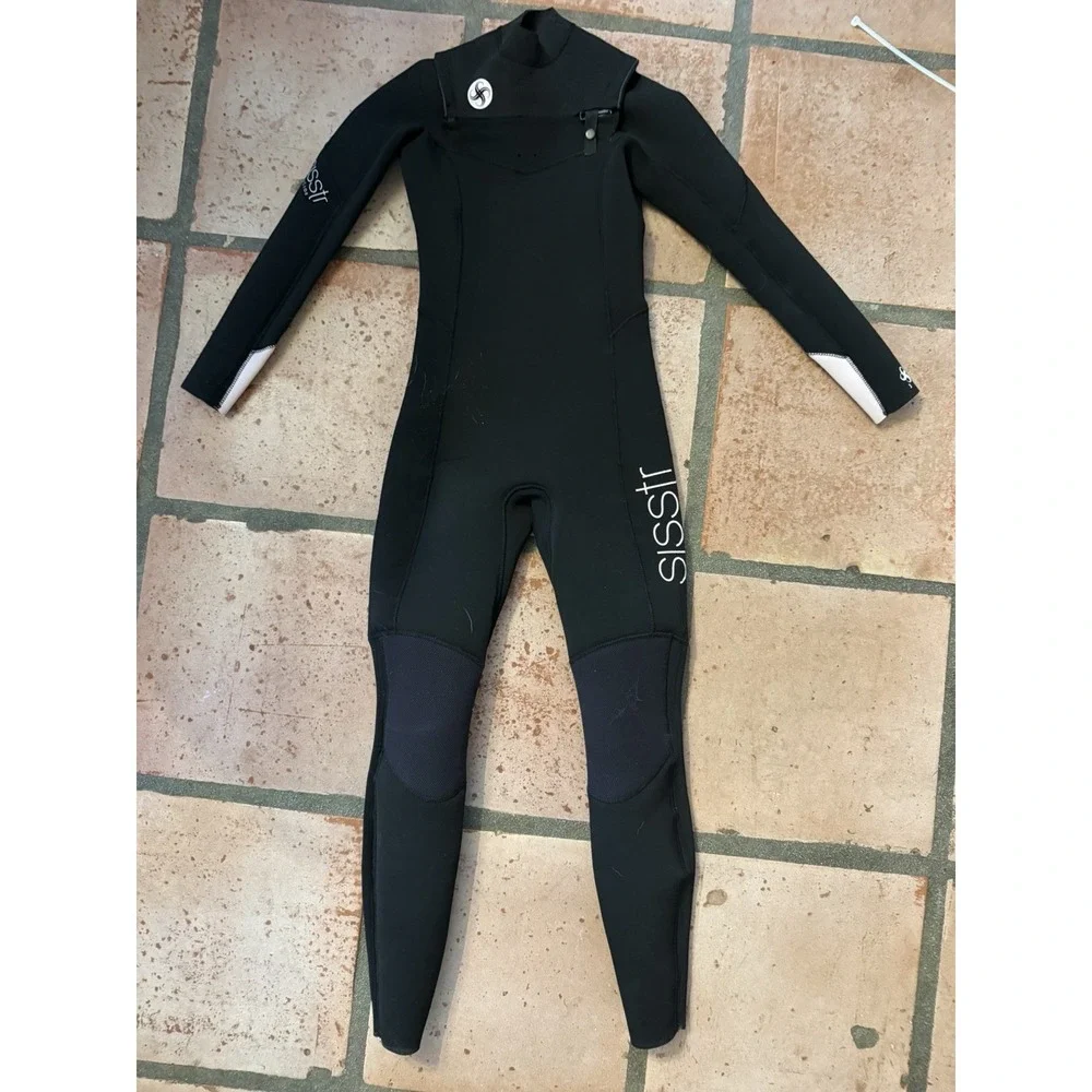 Sisstrevolution Youth Full 3 2 Wetsuit Black & Pink Size 8